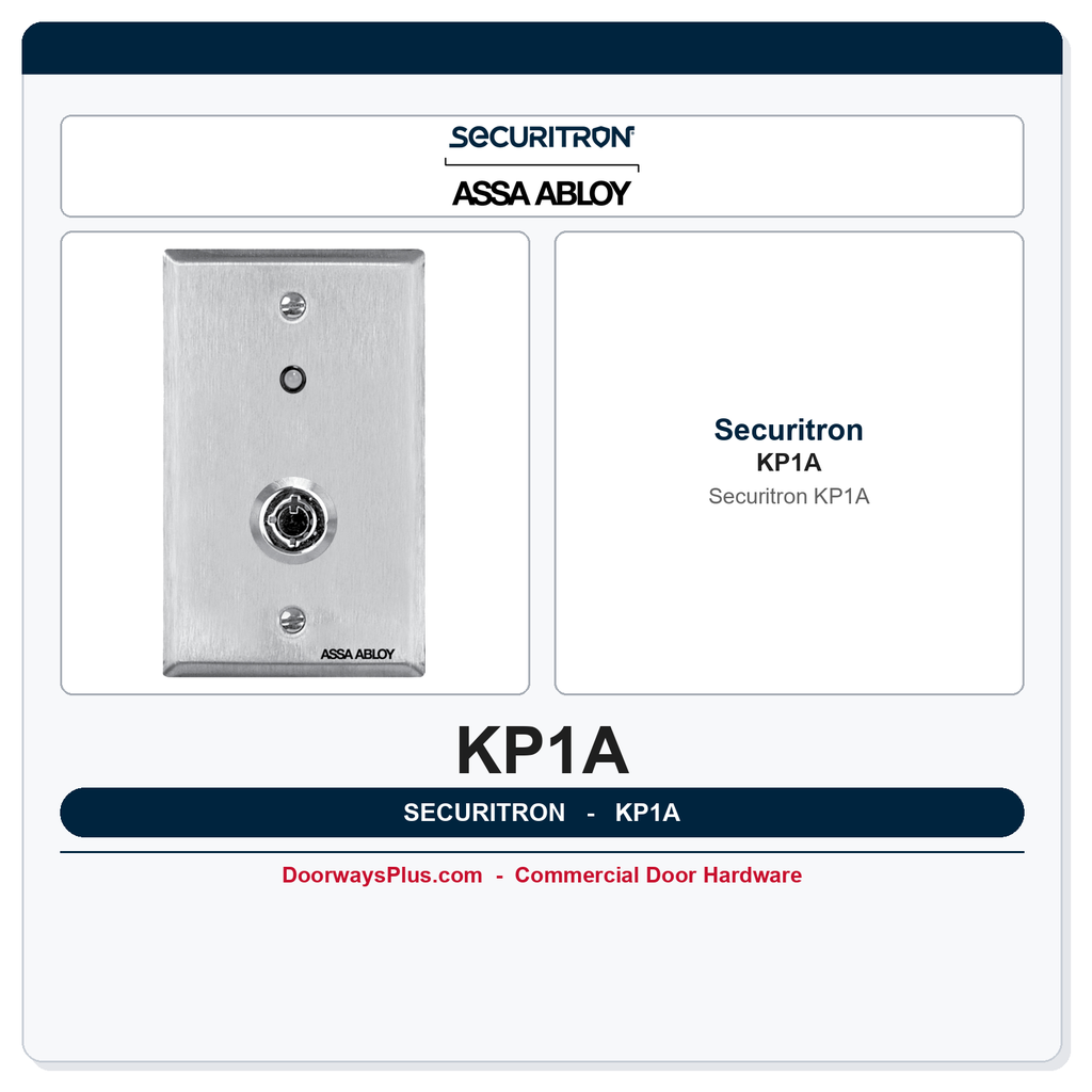 Securitron KP1A Tubular Keyswitch - Alternate