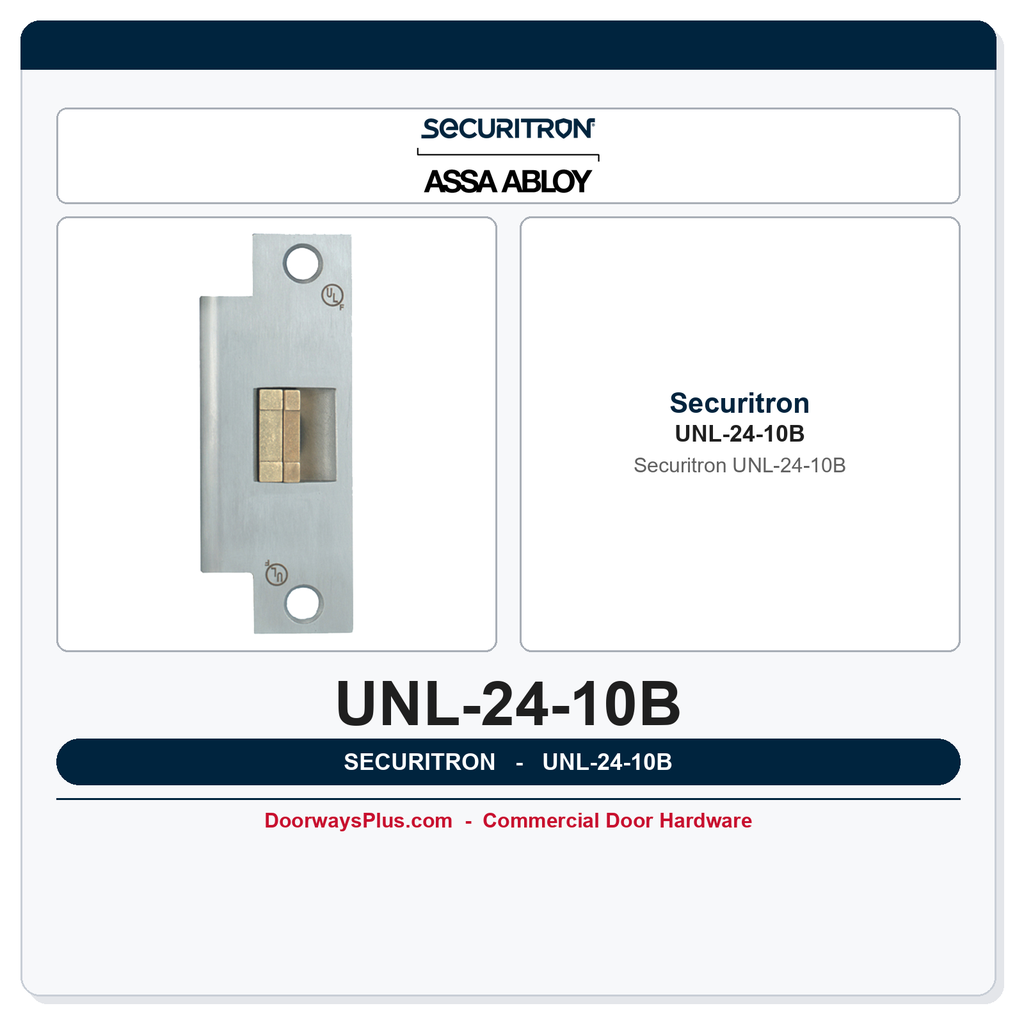 Securitron UNL-24-10B UnLatch Electric Strike for Cylindrical Locks - 24 VDC, Fail Secure, Oil Rubbed Bronze