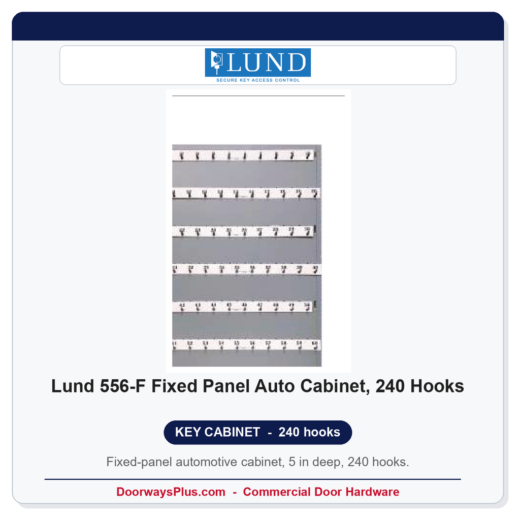 Lund 556-F Fixed Panel Auto Cabinet, 240 Hooks