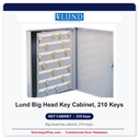 Lund Big Head Key Cabinet, 210 Keys