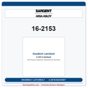 Sargent 16-2153 Latchbolt 2-3/8" Backset – 480 Series Deadbolt Replacement Part
