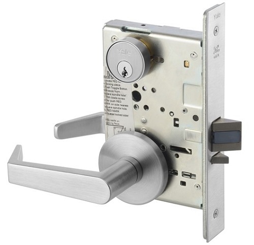 Accentra 8808FL Mortise Lockset Classroom Function US26D Less Cylinder