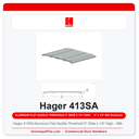 Hager 413SA Aluminum Flat Saddle Threshold 5" Wide x 1/4" High – Mill Finish