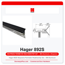 Hager 892S Neoprene Perimeter Weatherstrip Set – Mill Aluminum | UL10C Fire Rated