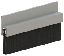 Hager 801S Nylon Brush Sill Sweep – Mill Aluminum, UL Listed, 36" or 48"