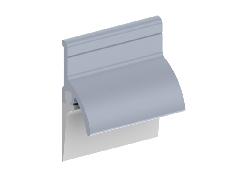 Hager 770S Vinyl Sill Sweep with Rain Drip – UL Fire Rated, Mill Aluminum, 36" or 48"