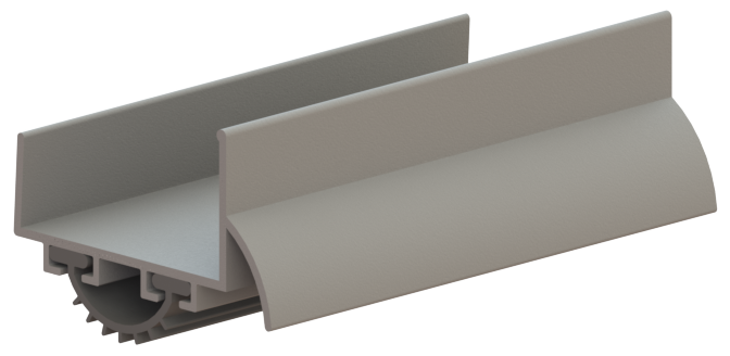 Hager 778S Door Bottom with Grey Vinyl Insert and Rain Drip 