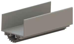 Hager 779S Wrap-Around Door Bottom Shoe | Grey Vinyl | 36 In | UL10C Fire Rated