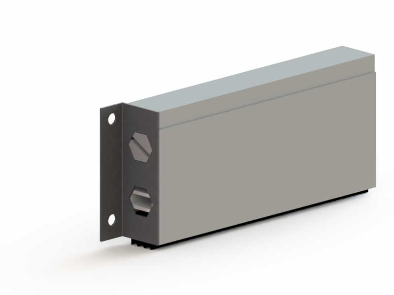 Hager 740S Fire-Rated Automatic Door Bottom with Neoprene Insert in Aluminum Finish - 36 42 or 48 length