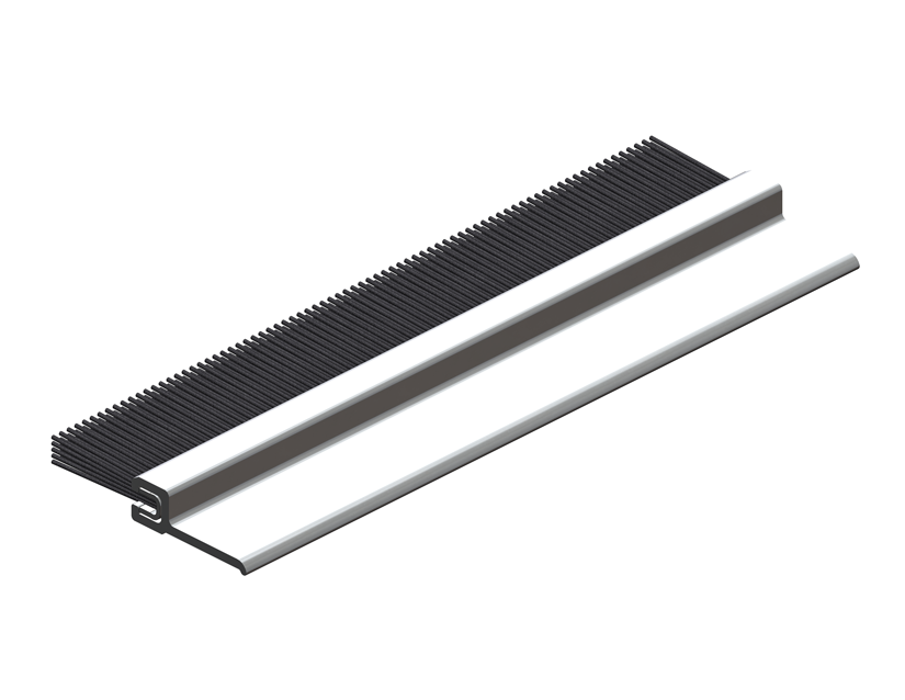 Hager 802S Nylon Brush Astragal | UL Fire Rated | Mill Aluminum | 84" or 96"