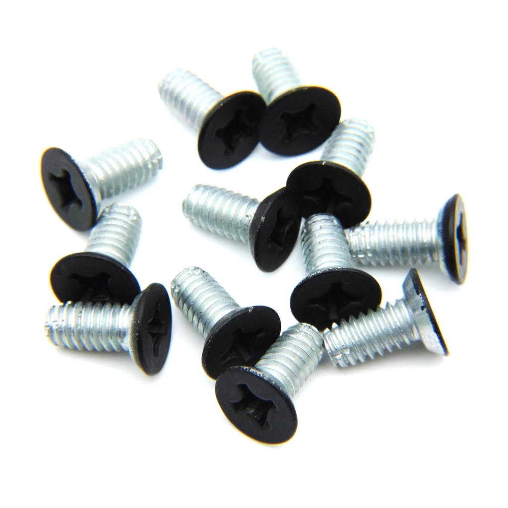 Hager 1-800-7725 Hinge Screws, Machine 12-24 x 1/2" FPHM L1 Black-pkg12