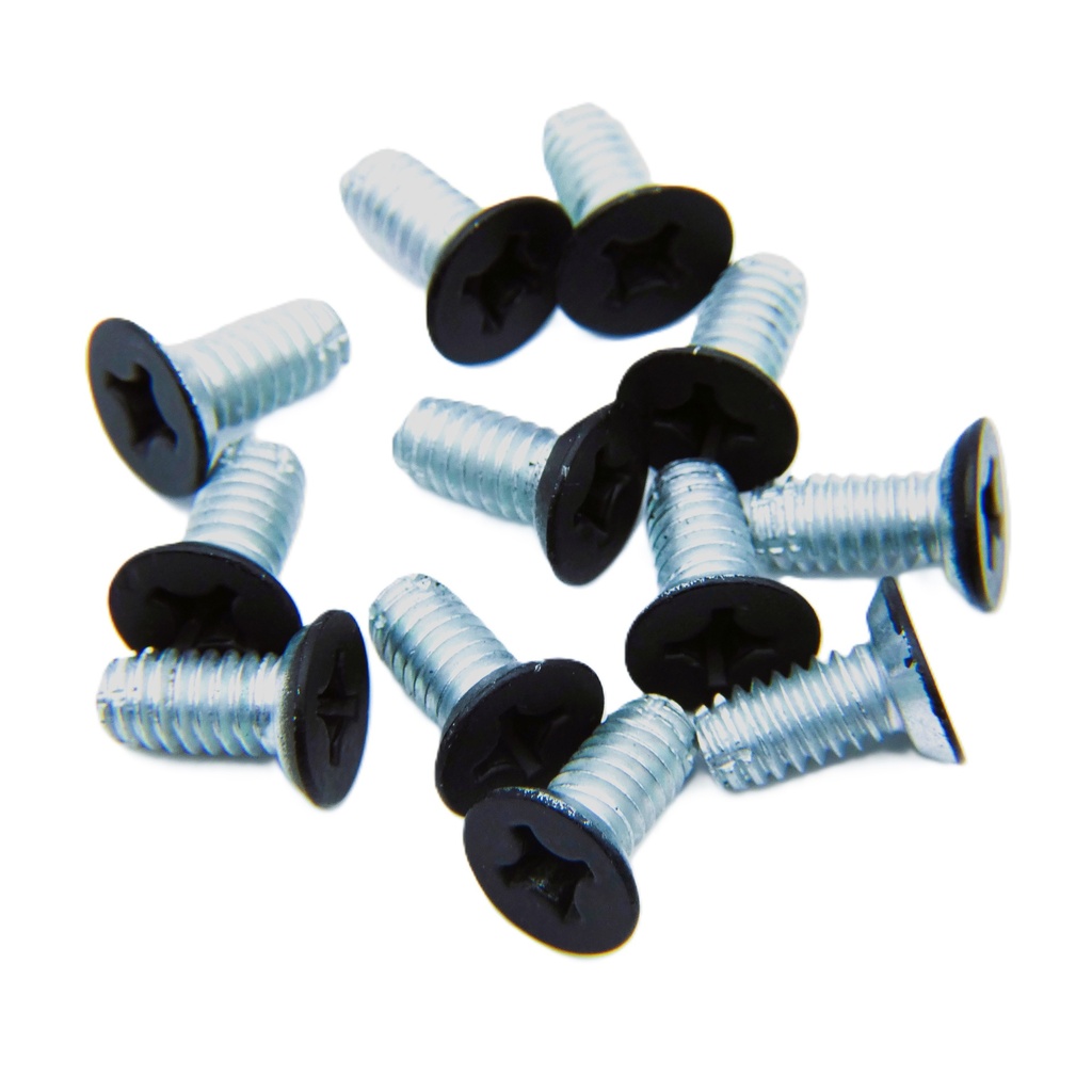 Hager 1-800-7725 Machine Screws 12-24 x 1/2" FPHM Black Pkg