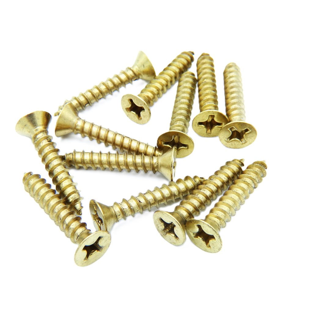 Hager 1-810-5952 #12 x 1-1/4" FPHW Hinge Screws US4 Wood (Pkg)