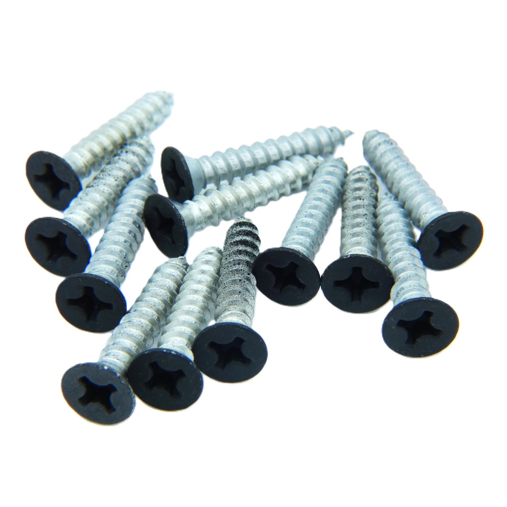 Hager 1-810-7232 #12 x 1-1/4" Wood Hinge Screws | L1 Black FPH | Pkg of 12 or 100
