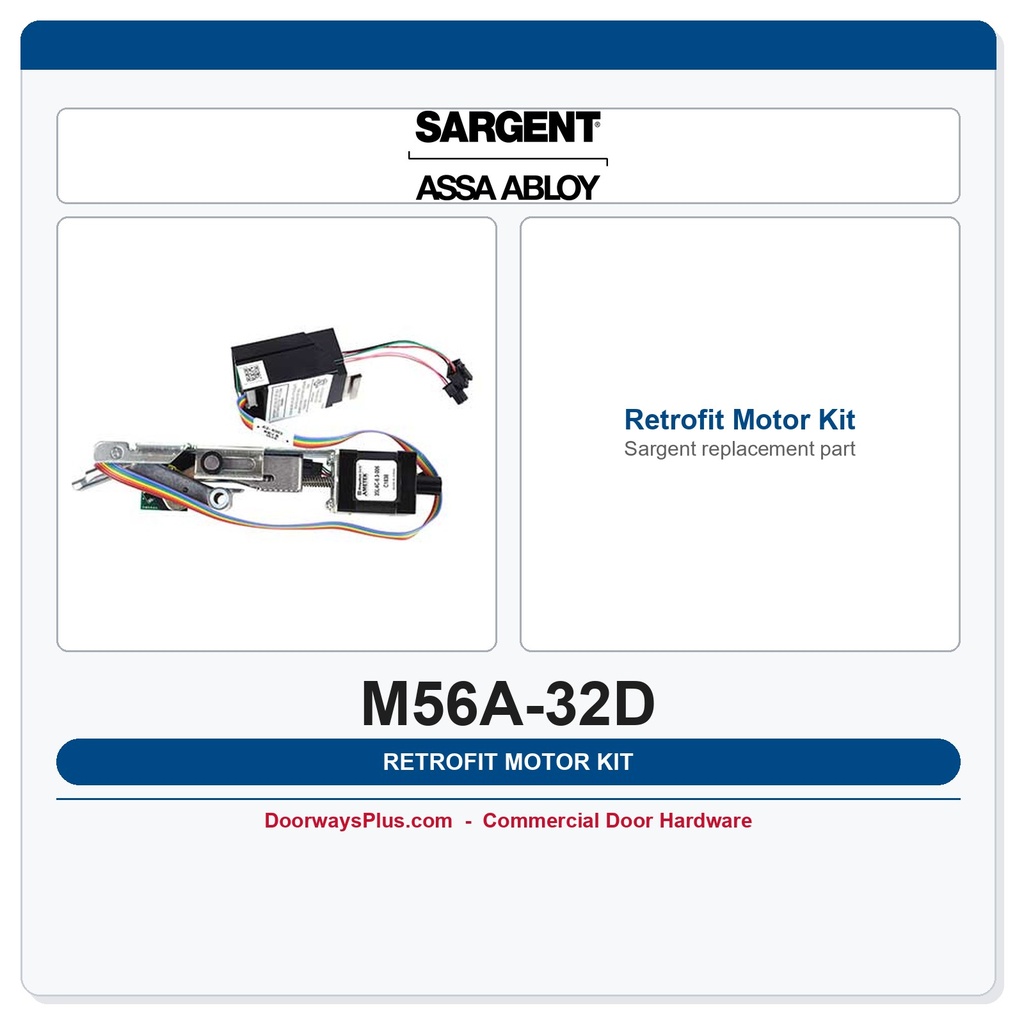 Sargent M56A-32D Retrofit Motor Kit | 80 Series ELR Upgrade, 32D Satin Stainless