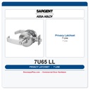 Sargent 7U65 LL Privacy Cylindrical Lever Lock – Commercial Grade