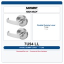 Sargent 7U94 LL Double Dummy Lever Trim Set | Commercial Inactive Leaf