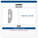 Sargent 808 Strike Plate – 4-7/8" ASA Standard Commercial Door Strike