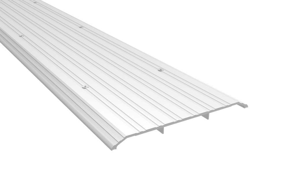 Pemko 2548A Fluted Saddle Threshold 8" Wide Mill Aluminum | ADA Fire Rated