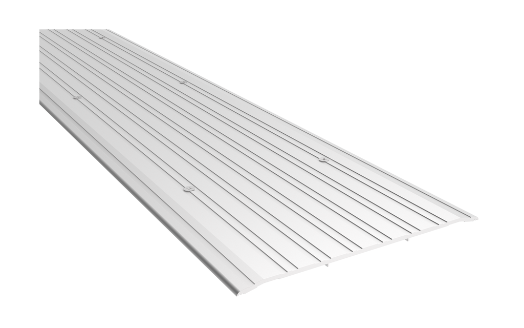 Pemko 2748A 8" Wide x 1/4" High Fluted Saddle Threshold - Mill Aluminum