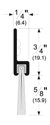 Pemko 18061CNB Nylon Brush Astragal