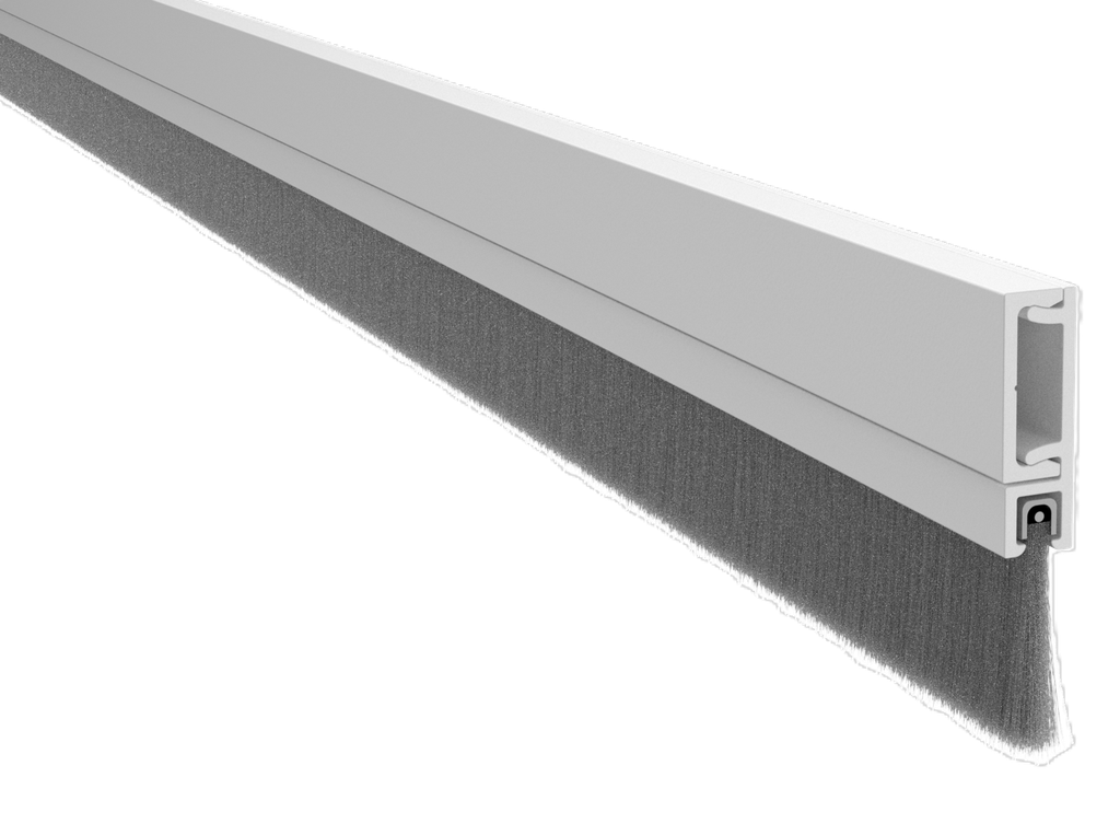 Pemko 29326CNB Nylon Brush Sill Sweep Concealed Snap Cover