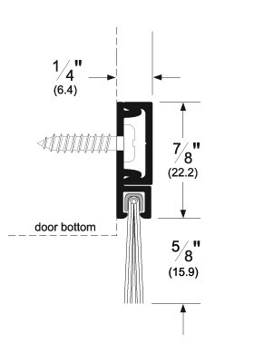 Pemko 29326CNB Nylon Brush Sill Sweep with Snap Cover - Aluminum