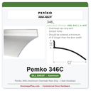 Pemko 346C Aluminum Overhead Rain Drip – Clear Anodized | UL 10C Fire Rated