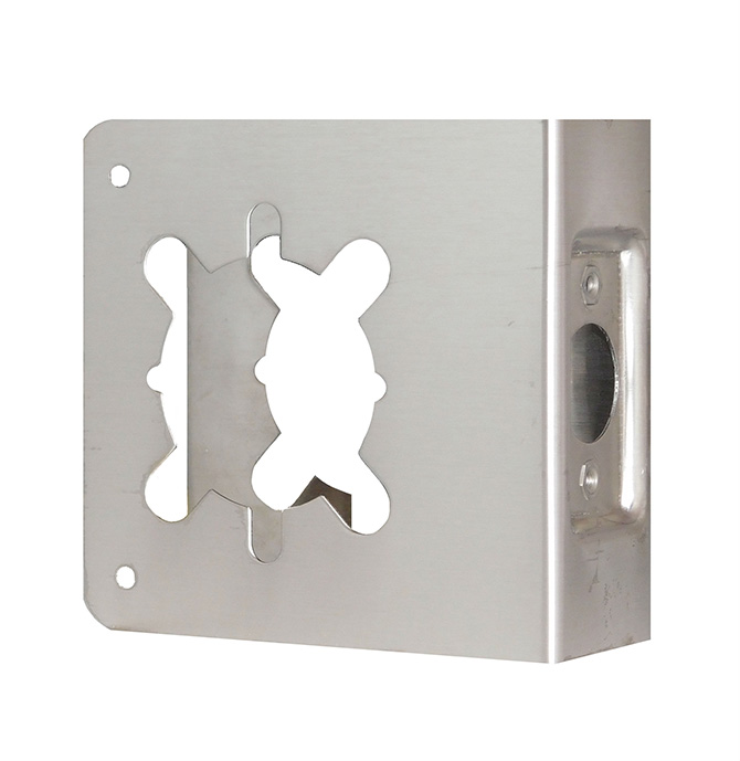 Don-Jo 81-2-CW Stainless Steel Wrap-Around Plate 4-1/4" x 4-1/2"