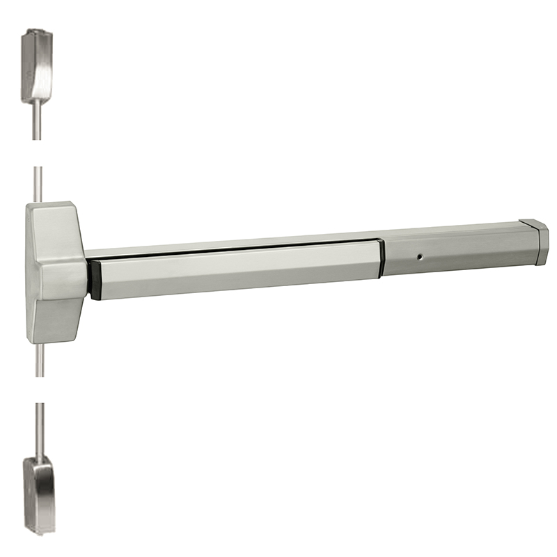 Accentra 7110F Stainless Steel Vertical Rod Exit Device - Fire Rated