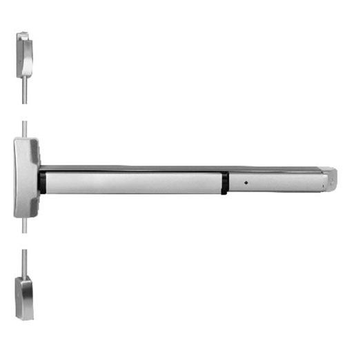 Accentra 6170ED Grade 1 Surface Vertical Rod Exit Device | 3'0" x 7'0" Door | 630 Satin Stainless Steel - Yale