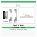 HES 5000-LBM Electric Strike, Latchbolt Monitor, 12/24VDC, 630 Satin Stainless