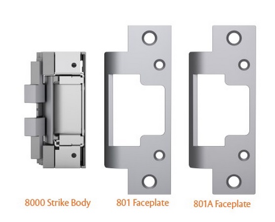 HES 8000-LBM Electric Strike w/ Latch Bolt Monitor, 630 Satin Stainless