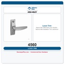 Adams Rite 4560 ADA Lever Handle – Narrow Stile Deadlatch Trim, Aluminum