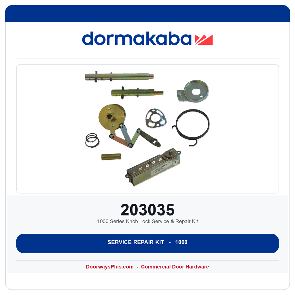 DormaKaba 203035 1000 Series Knob Lock Service & Repair Kit