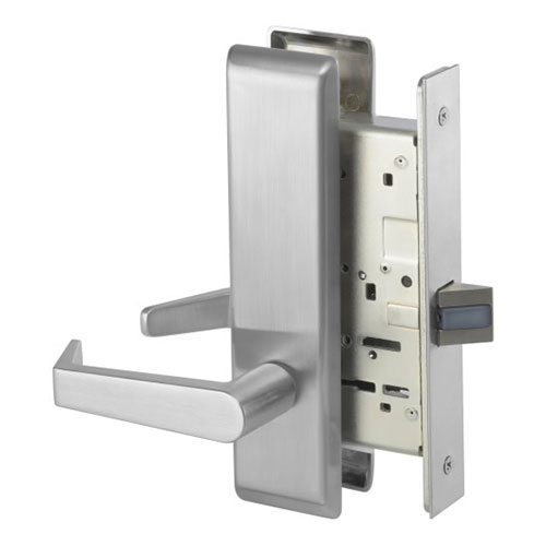 Accentra 8801FL AUCN Mortise Lockset – Passage Function, Satin Chrome (US26D)