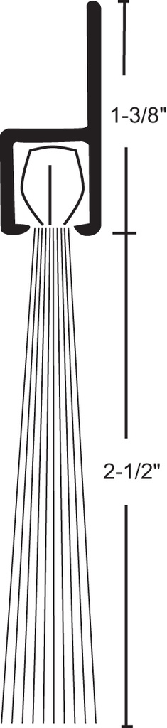 NGP H612A Extended Nylon Brush Sill Sweep