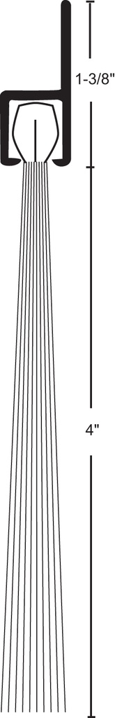 NGP I615A Extended Nylon Brush Sill Sweep