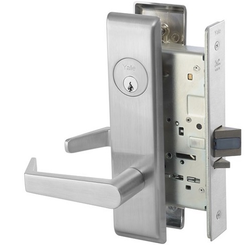 Accentra AUCN 8808FL Classroom Mortise Lockset Less Cylinder | 626 Satin Chrome