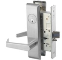 Accentra AUCN 8808FL Classroom Mortise Lockset Less Cylinder | 626 Satin Chrome