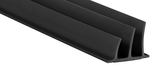 Pemko S773D Triple Finned Silicone Adhesive-Backed Fire-Smoke Gasketing 1/2" Width, 3/8" Height, Dark Brown Color