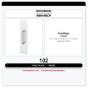 Rockwood 102 x 70B Pull Plate 3.5" x 15" Satin Stainless US32D