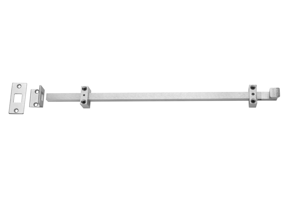 Rockwood 585-24 Heavy Duty Surface Bolt – US26D Satin Chrome | UL Listed Fire Door