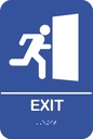 Rockwood BFM682 Tactile Signage w/ Braille - Exit