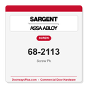 Sargent 68-2113 Screw Pk