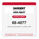 Sargent 68-4077 Chassis Assembly AL-12-8816 LHR