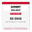 Sargent 68-5946 8400 CHASSIS AY 1/2" CLAD LHRB
