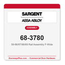 Sargent 68-3780 59-86/87/88/89 Rail Assembly F-Wide