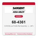 Sargent 68-4361 12-55-58-Low Profile Rail Assembly - L - (36")