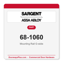 Sargent 68-1060 Mounting Rail G-wide